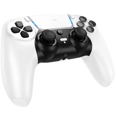 Ігровий джойстик геймпад Hoco GA32 Dragon for PS5 White