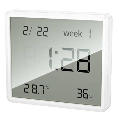Електронний термогігрометр + годинник Hoco HX41 5in1 Indoor White