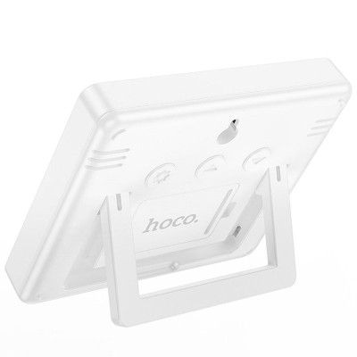 Електронний термогігрометр + годинник Hoco HX41 5in1 Indoor White