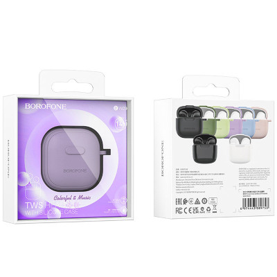 Бездротові TWS навушники Borofone BW29 Case Taro Purple