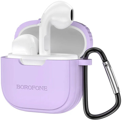 Бездротові TWS навушники Borofone BW29 Case Taro Purple