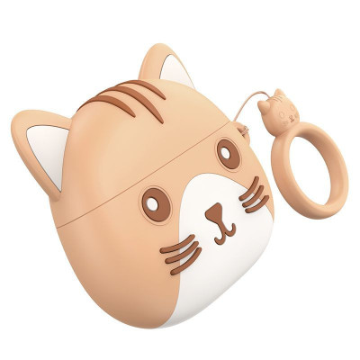 Бездротові TWS навушники Hoco EW46 Cat Face Case Khaki Cat