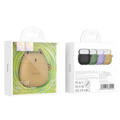 Бездротові TWS навушники Hoco EW45 Cat Case Caramel Cat Бездротові TWS навушники Hoco EW45 Cat Case Caramel Cat