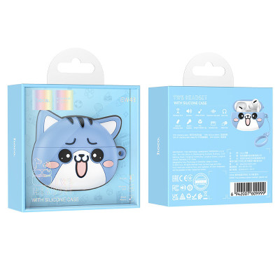 Бездротові TWS навушники Hoco EW48 Happy Cat Case Glacier Cat