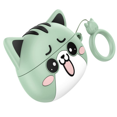 Бездротові TWS навушники Hoco EW48 Happy Cat Case Mint Cat