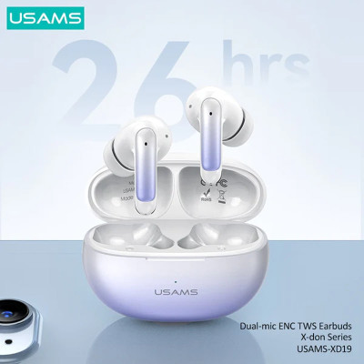 Бездротові TWS навушники Usams-XD19 X-don Series ENC BT 5.3 Gradient Blue