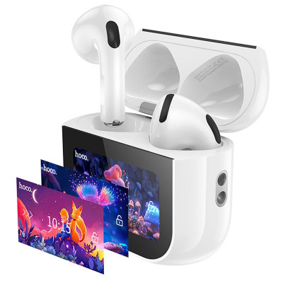 Бездротові TWS навушники Hoco EW82 Sparkle with Touch Screen White