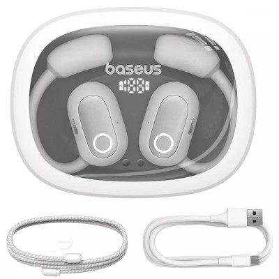 Бездротові TWS навушники Baseus Eli Fit OS Open-Ear (A00073200) Moon White Бездротові TWS навушники Baseus Eli Fit OS Open-Ear (A00073200) Moon White