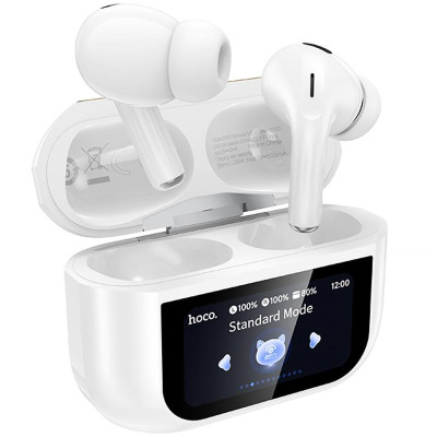 Бездротові TWS навушники Hoco EW88 Rampino with Touch Screen ANC White
