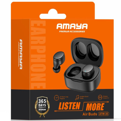 Бездротові TWS навушники Amaya ATW-35 Game Mode Black