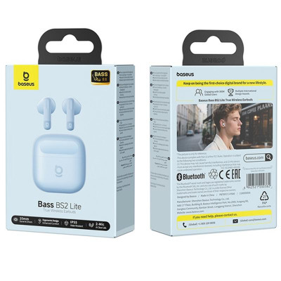 Бездротові TWS навушники Baseus Bass BS2 Lite (A0010A) Galaxy Blue Бездротові TWS навушники Baseus Bass BS2 Lite (A0010A) Galaxy Blue
