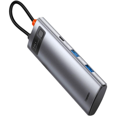 Перехідник HUB Baseus Metal Gleam Series Starjoy 7-in-1 Multifunctional (WKWG020113) Сірий Перехідник HUB Baseus Metal Gleam Series Starjoy 7-in-1 Multifunctional (WKWG020113) Сірий