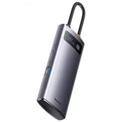 Перехідник HUB Baseus Metal Gleam Series 4-in-1 4xUSB3.0 (WKWG070013) Gray Перехідник HUB Baseus Metal Gleam Series 4-in-1 4xUSB3.0 (WKWG070013) Gray