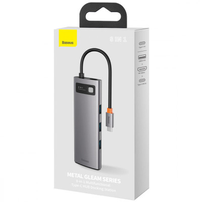 Перехідник HUB Baseus Metal Gleam Series 4-in-1 4xUSB3.0 (WKWG070013) Gray Перехідник HUB Baseus Metal Gleam Series 4-in-1 4xUSB3.0 (WKWG070013) Gray