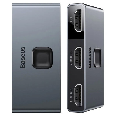 Перехідник HUB Baseus Matrix HDMI Splitter (CAHUB-BC0G) Space Gray Перехідник HUB Baseus Matrix HDMI Splitter (CAHUB-BC0G) Space Gray