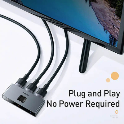 Перехідник HUB Baseus Matrix HDMI Splitter (CAHUB-BC0G) Space Gray Перехідник HUB Baseus Matrix HDMI Splitter (CAHUB-BC0G) Space Gray