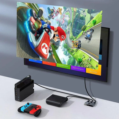 Перехідник HUB Baseus Matrix HDMI Splitter (CAHUB-BC0G) Space Gray Перехідник HUB Baseus Matrix HDMI Splitter (CAHUB-BC0G) Space Gray