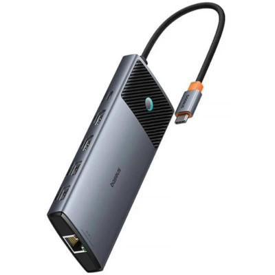 Перехідник HUB Baseus Metal Gleam Series II OS 10in1 (B00061800123-00) Cosmic Black