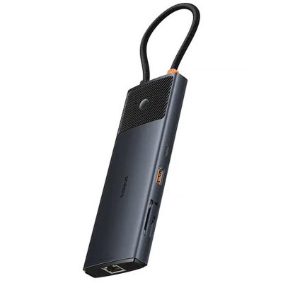 Перехідник HUB Baseus Metal Gleam II OS 10in1 Dual Display (B00061800123-01) Cosmic Black Перехідник HUB Baseus Metal Gleam II OS 10in1 Dual Display (B00061800123-01) Cosmic Black