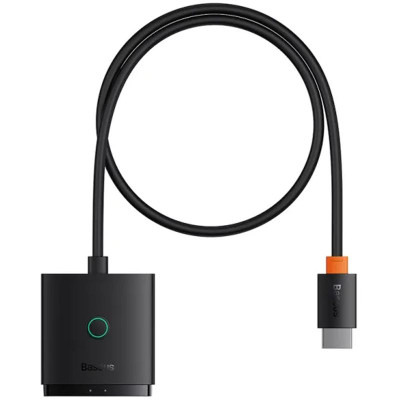 Перехідник HUB Baseus AirJoy Series 2in1 HDMI to HDMI/HDMI (B01331105) Cluster Black Перехідник HUB Baseus AirJoy Series 2in1 HDMI to HDMI/HDMI (B01331105) Cluster Black