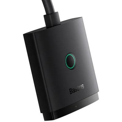Перехідник HUB Baseus AirJoy Series 2in1 HDMI to HDMI/HDMI (B01331105) Cluster Black Перехідник HUB Baseus AirJoy Series 2in1 HDMI to HDMI/HDMI (B01331105) Cluster Black