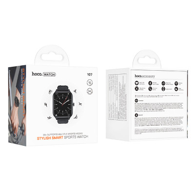 Смарт-годинник Hoco Y27 Smart sports watch (call version) Black