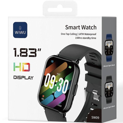 Смарт-годинник WiWU SW09 Smart sports watch (call version) Black Смарт-годинник WiWU SW09 Smart sports watch (call version) Black