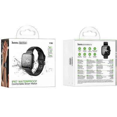 Смарт-годинник Hoco Y36 Smart sports watch (call version) Black