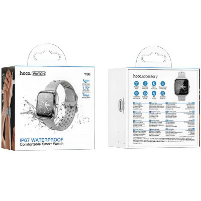 Смарт-годинник Hoco Y36 Smart sports watch (call version) Silver