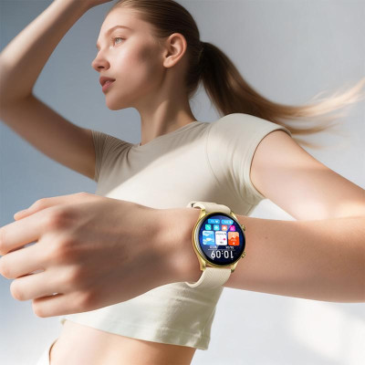 Смарт-годинник Hoco Y38 Smart sports watch (call version) Gold