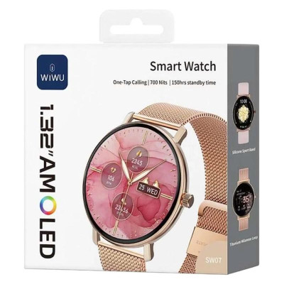 Смарт-годинник WiWU SW07 Smart sports watch (call version) Gold Смарт-годинник WiWU SW07 Smart sports watch (call version) Gold