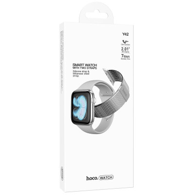 Смарт-годинник Hoco Y42 Smart sports watch (call version) Silver Смарт-годинник Hoco Y42 Smart sports watch (call version) Silver