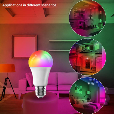 Світлодіодна RGB лампочка Smart bulb light 1 with Bluetooth E27 with app White Світлодіодна RGB лампочка Smart bulb light 1 with Bluetooth E27 with app White