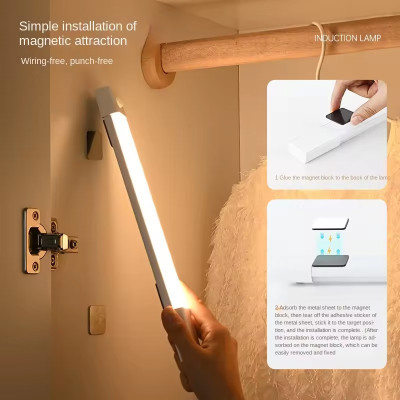 Сенсорний світильник LED з датчиком руху MZ-L3201 (37*22,5*400mm) White Сенсорний світильник LED з датчиком руху MZ-L3201 (37*22,5*400mm) White