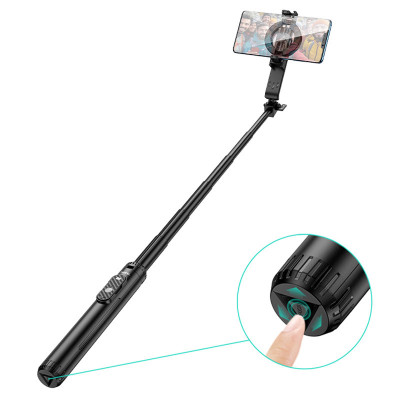 Монопод для селфі Hoco K25 magnetic трипод + знімний BT пульт Black Монопод для селфі Hoco K25 magnetic трипод + знімний BT пульт Black