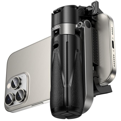 Монопод для селфі Hoco K27 mini трипод + знімний BT пульт Black Монопод для селфі Hoco K27 mini трипод + знімний BT пульт Black