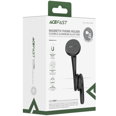 Магнітний тримач для телефону Acefast E36 flexible Black Магнітний тримач для телефону Acefast E36 flexible Black