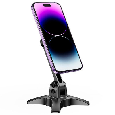Магнітний тримач для телефону Hoco HD2 Joy ring Black