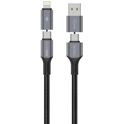 Дата кабель WIWU C077 Cyberlink Type-C to Lightning 27W (1m) Silver