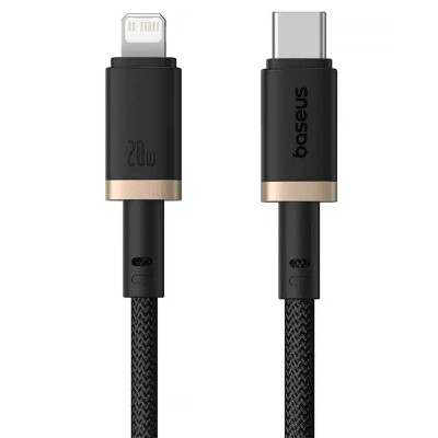 Дата кабель Baseus Dura Series Fast Charging Type-C to Lightning 20W (2m) (CB000123) Gold / Black