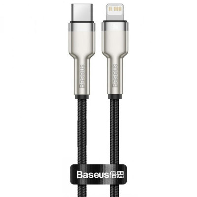 Дата кабель Baseus Cafule Series Metal Type-C to Lightning PD 20W (0.25m) (CATLJK-0) Black