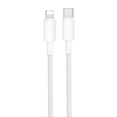 Дата кабель Borofone BX117 Source Type-C to Lightning 27W (1m) White