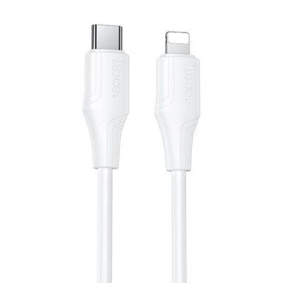 Дата кабель Hoco X124 Bien silicone Type-C to Lightning 27W (1m) White