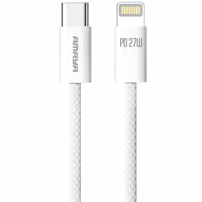 Дата кабель Amaya CL64 Type-C to Lightning 27W (1m) White