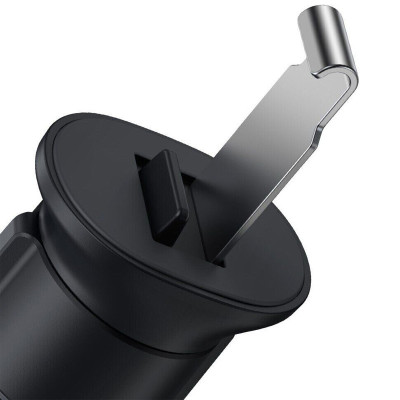 Автотримач Baseus Metal Age 2 Gravity Car Mount (Air Outlet Version) (SUJS00001) Dark Grey Автотримач Baseus Metal Age 2 Gravity Car Mount (Air Outlet Version) (SUJS00001) Dark Grey