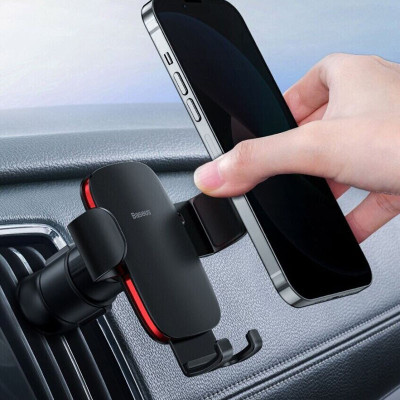 Автотримач Baseus Metal Age 2 Gravity Car Mount (Air Outlet Version) (SUJS00001) Dark Grey Автотримач Baseus Metal Age 2 Gravity Car Mount (Air Outlet Version) (SUJS00001) Dark Grey