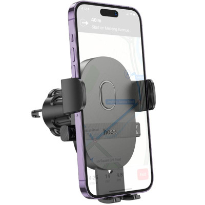 Автотримач Hoco H18 Mighty one-button (air outlet) Black