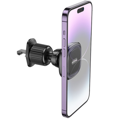 Автотримач Borofone BH96 NT Ice ring magnetic (air outlet) Black / Gray