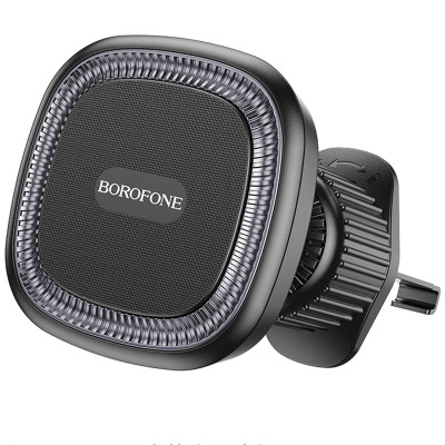 Автотримач Borofone BH96 NT Ice ring magnetic (air outlet) Black / Gray