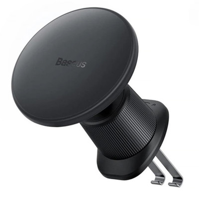 Автотримач з БЗП Baseus CW01 Magnetic 15W (air outlet) (C40141001111) Cluster Black